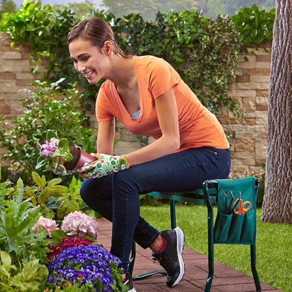 2-in-1 Garden Cushioned Kneeler and Seat With Pouch - Picture 1 of 4